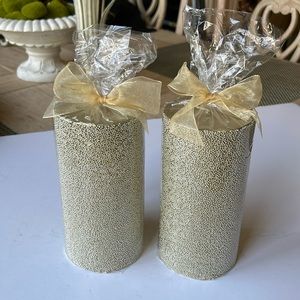 ** LAST CHANCE **NWT! Hobby Lobby Candles w/ tiny Gold ball Embellishments.